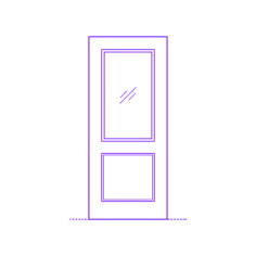 Buildings Exterior Doors Lite Entry Door 2 Panels Line Tracing Svg Vector, Free Vectors File